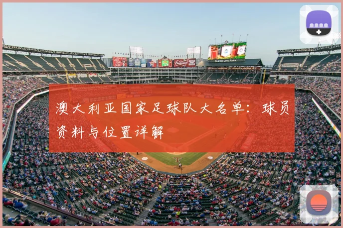 澳大利亚国家足球队大名单:球员资料与位置详解